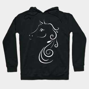 Sweet White Horse Art Hoodie